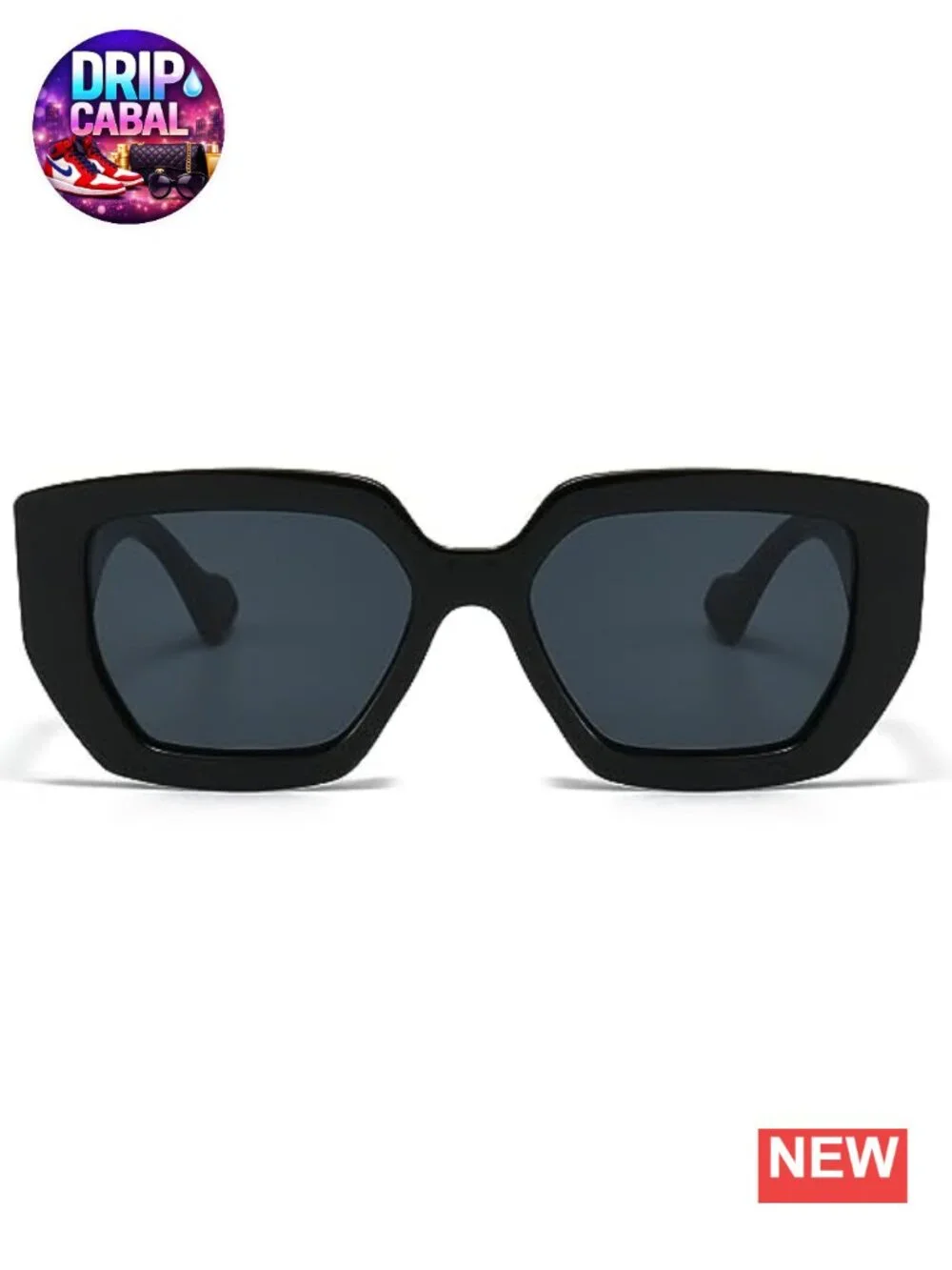 Oversized Square Sunglasses for Women Men UV400 Protection Chunky Frame Shades